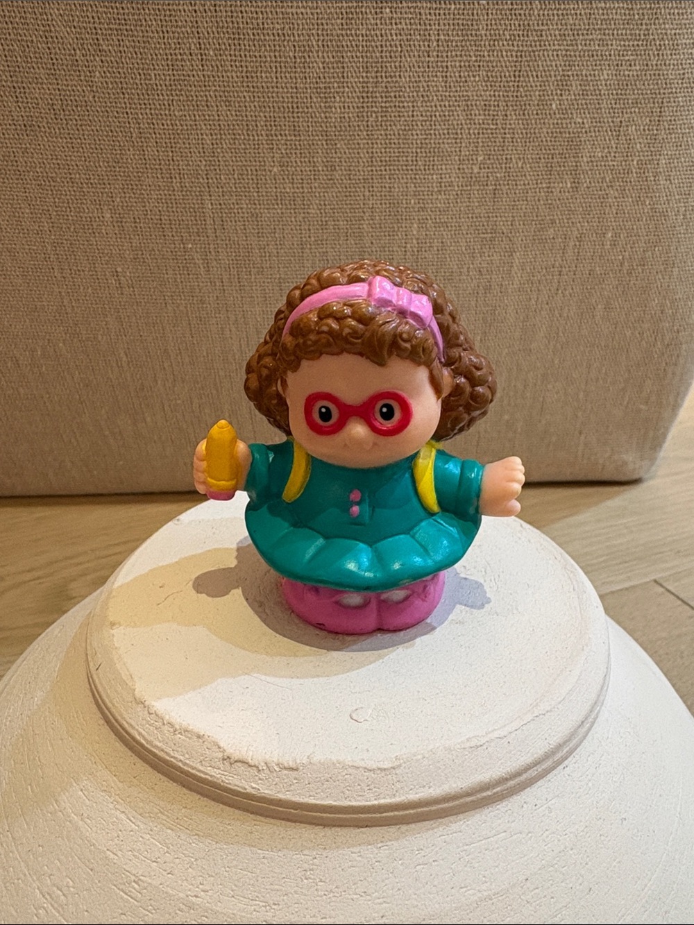 Fisher Price Little People Maggie School Girl with Pencil and Backpack